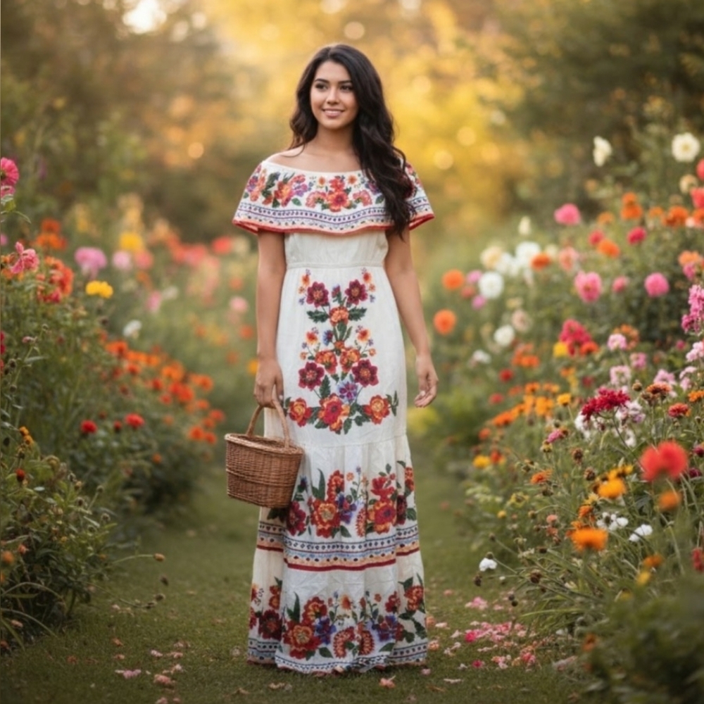 VICI Multicolor Floral Maxi Dress Size L.